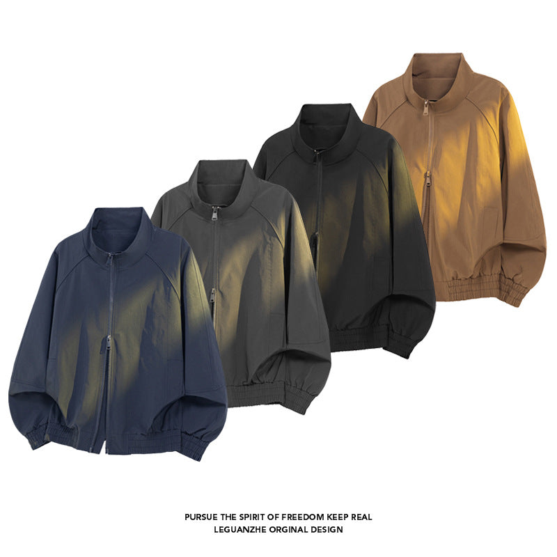 Men's Stand-Up Collar Short Work Jacket