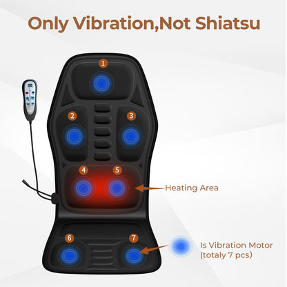 Massage Chair Pad,Back Massage With Heat,Massage Pad With 7Vibration Motors,Chair Massager For Office Chair, Massage Chair For Home Office Use