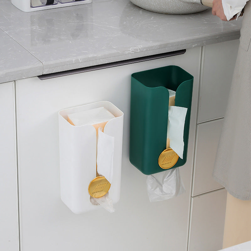 Wall-mounted Tissue Box Creative Garbage Bag Pumping Paper