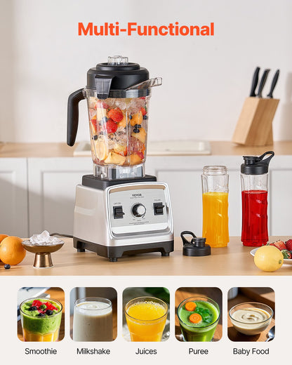 85 Oz 1400W Blender For Smoothies Food Processing Blender For Kitchen