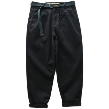 Japanese Leisure Overalls Men's Straight Loose