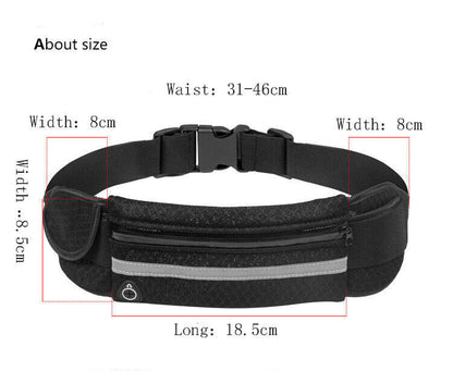 Running Belt Unisex Sport Jogging Phone Keys Mobile Money Bum Bag Waist Travel
