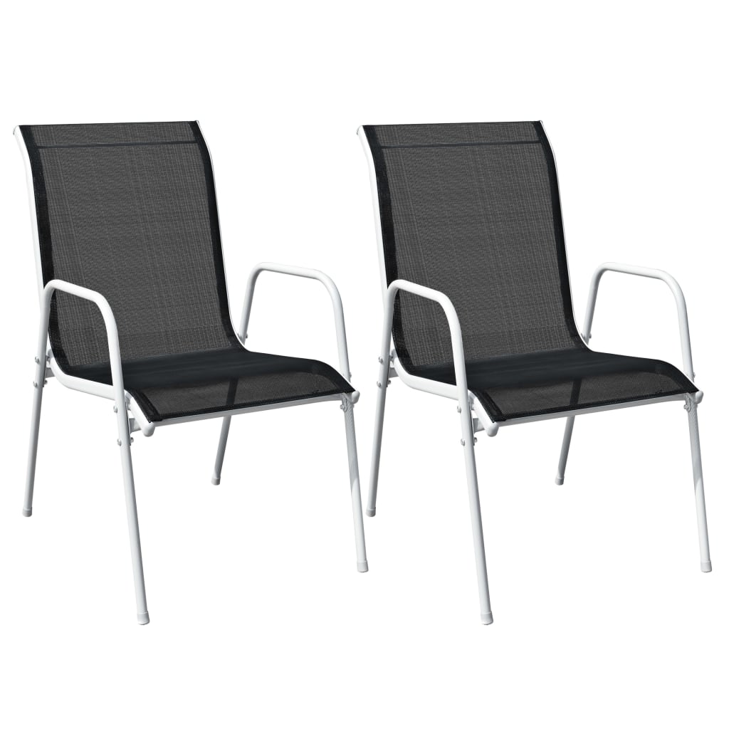 3-piece bistro set, steel, black