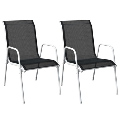 3-piece bistro set, steel, black