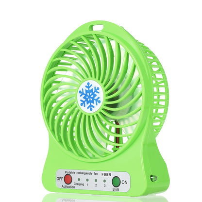 Portable Rechargeable LED Light Mini USB Charging Table Fan Speed Regulation Mode Lighting Function LED Refrigeration Air Cooler 3