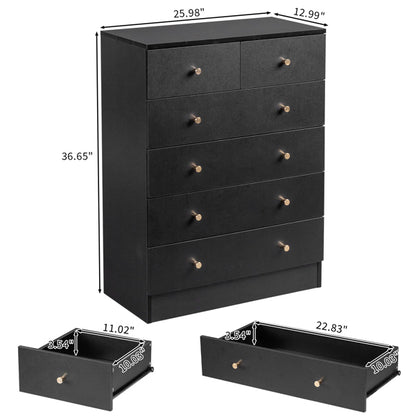 5-layer 6-drawer Filing Cabinet   Storage Cabinet   Storage Unit - Black
