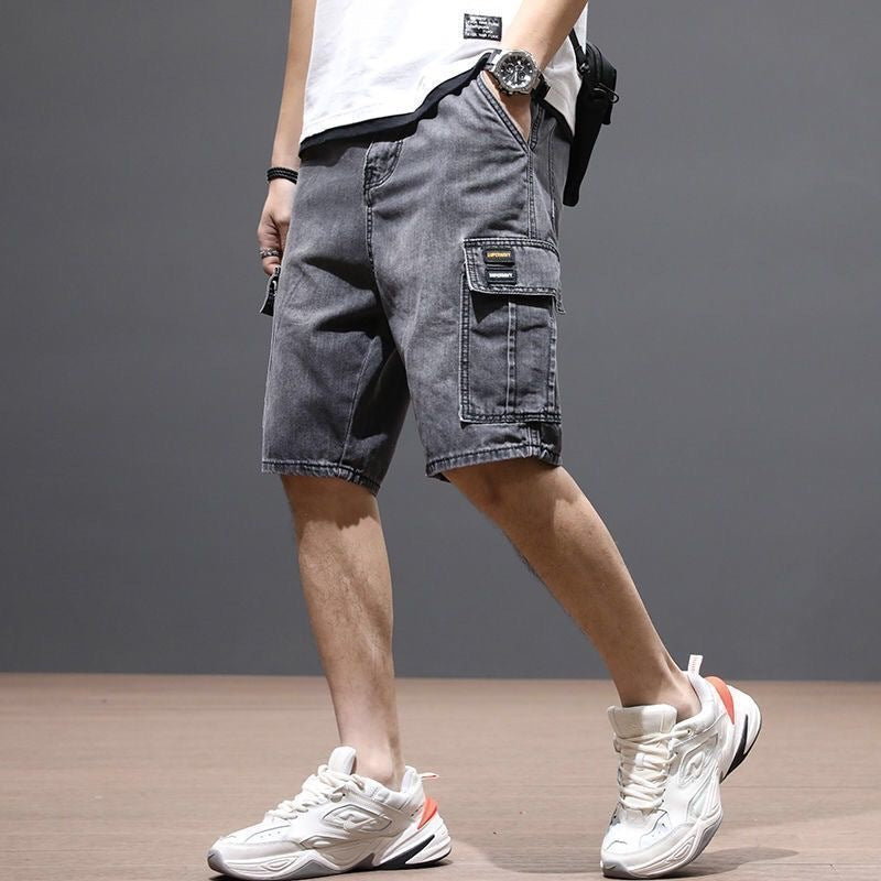 Mid-length Pants Breeches Youth Workwear Jeans