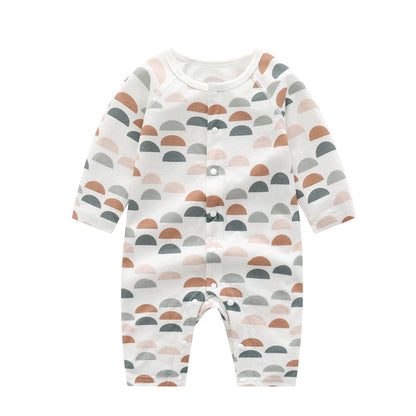 Light And Soft Bamboo Fiber Baby Jumpsuit Floral Animal Cute Print Spring Autumn Newborn Clothes Unisex Long Sleeve Baby Rompers For Boys Girls