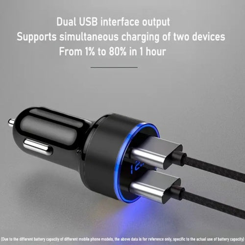 Cigarette Lighter 2 USB Charger Car Car Truck Adapter Mobile Phone Charging Plug