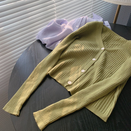 Knitted cardigan coat