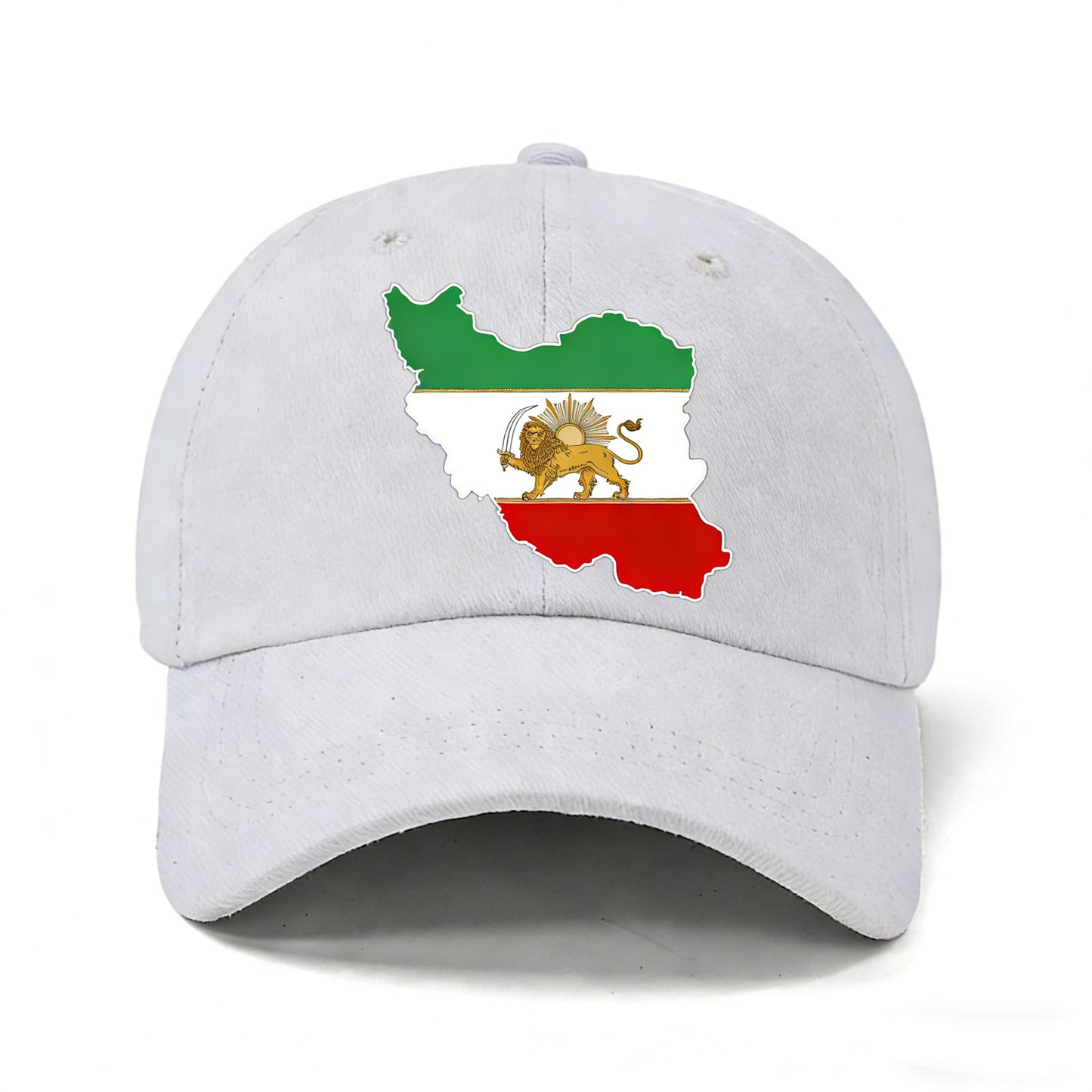 Men's Retro White Baseball Soft-Brim Hat