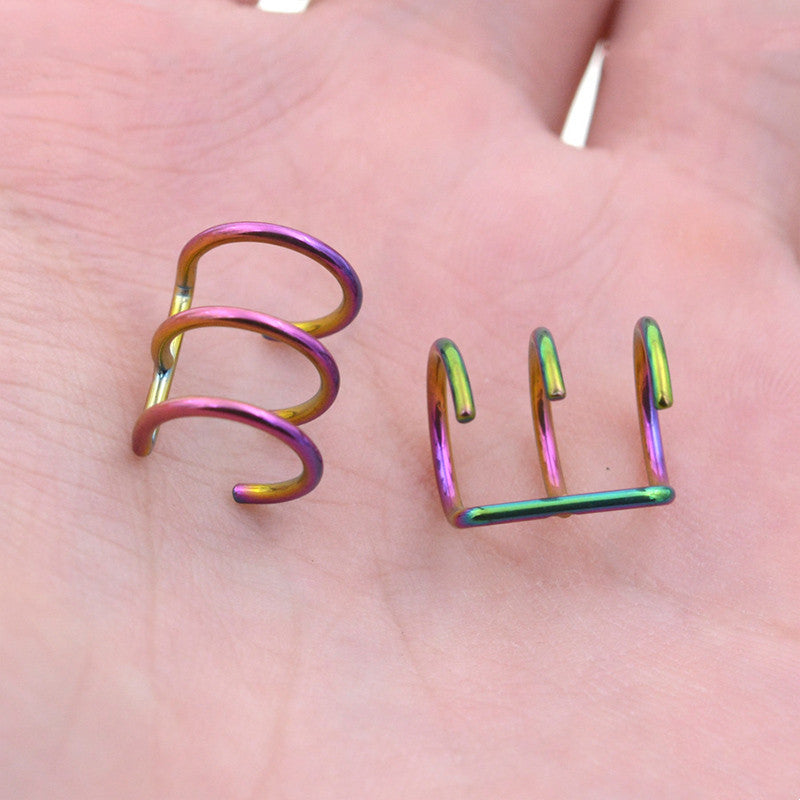 False Earrings Unperforated Earbuds Clip Style