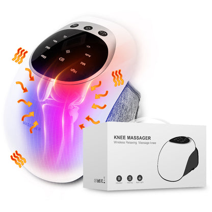 Wireless Knee Massager With LED, Heat & Vibration Pain Relief & Portable