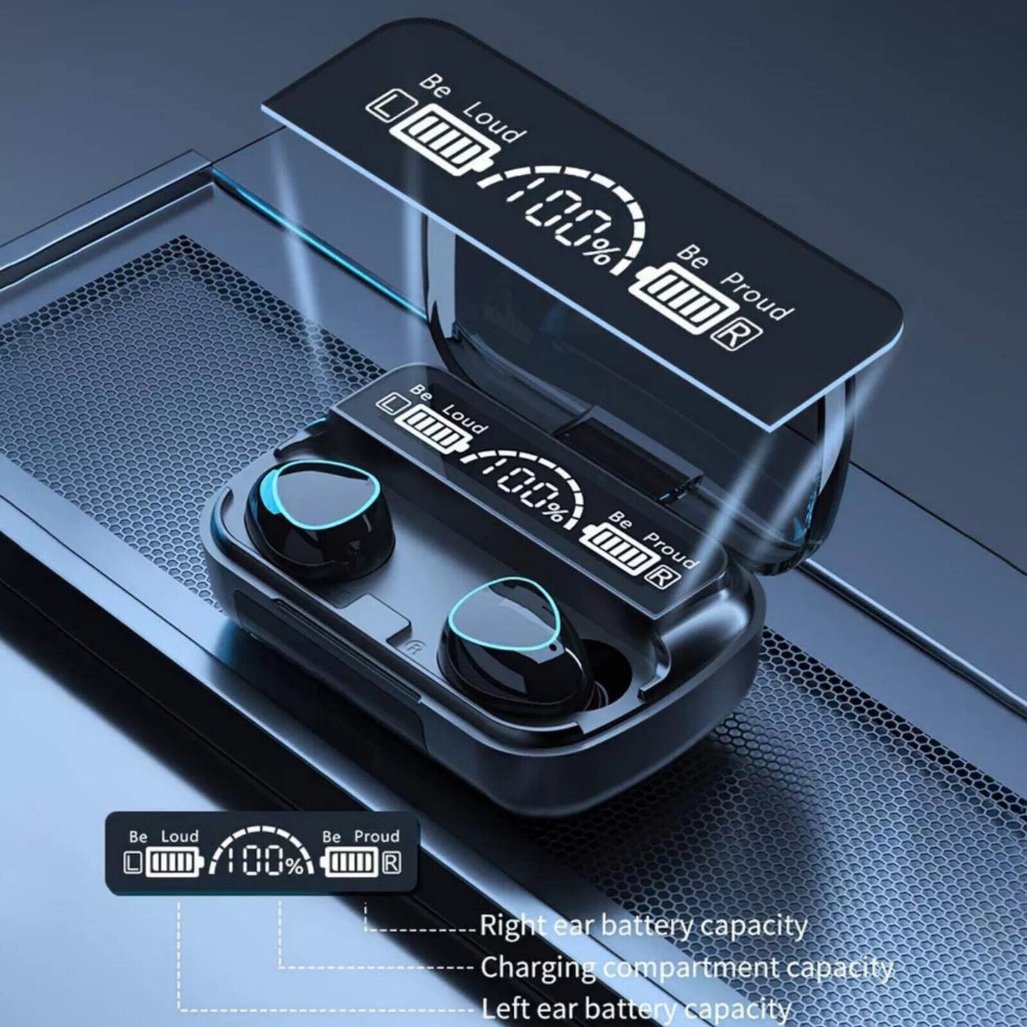Bluetooth Wireless Headphones TWS Earphones Mini In-Ear Pods For Android