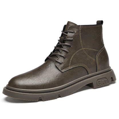 Martin Boots Men's Autumn Elevator Shoes 10cm Breathable