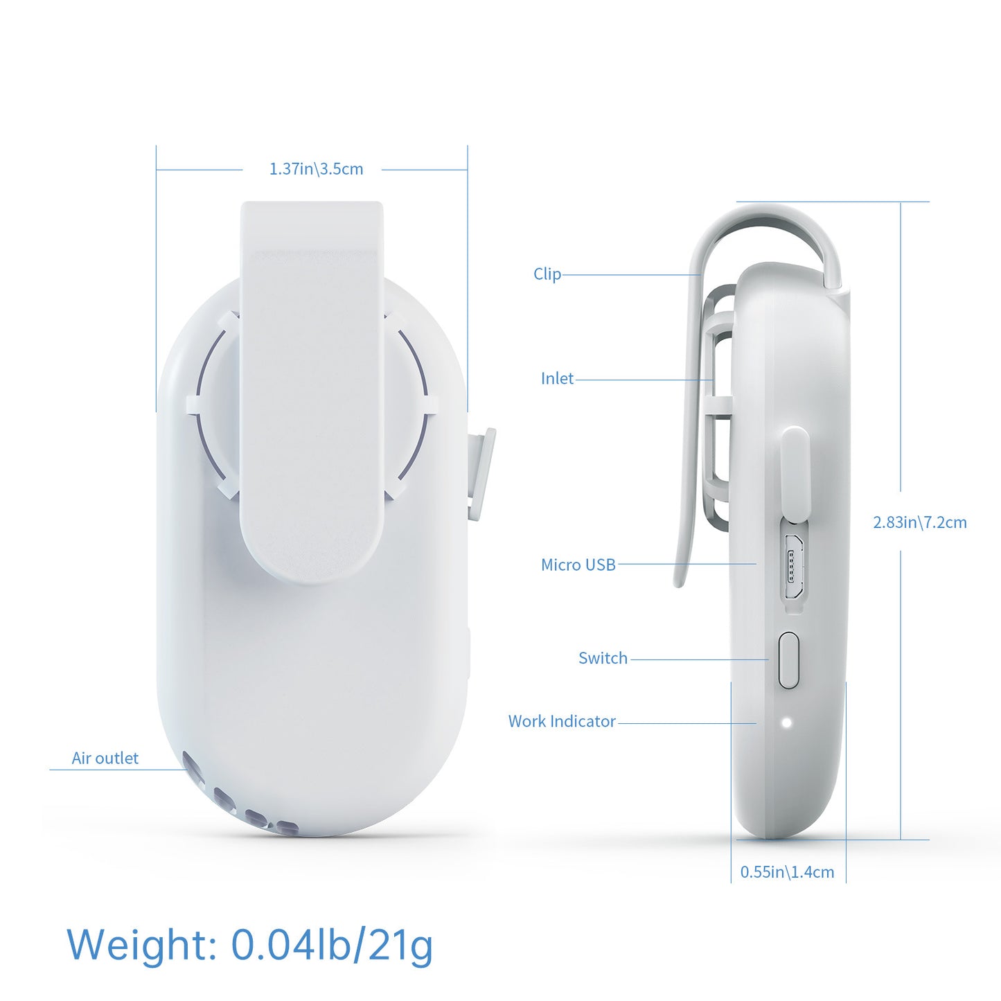 Factory Portable Mini USB Clip Charging Fan
