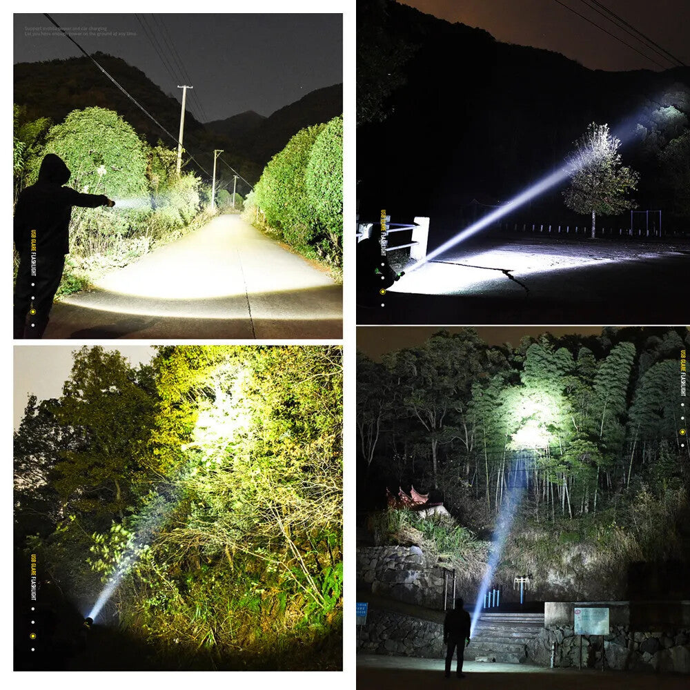 35000000LM Super Bright Powerful LED Flashlight Torch P90 Rechargeable Zoomable