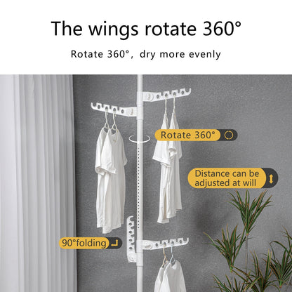 Extra Long Clothes Hanger With The Top Relying On The Ceiling And Nuclear Floor