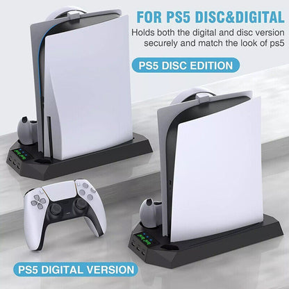 PS5 Vertical Cooling Fan Stand Controller Charger Station For  Playstation 5