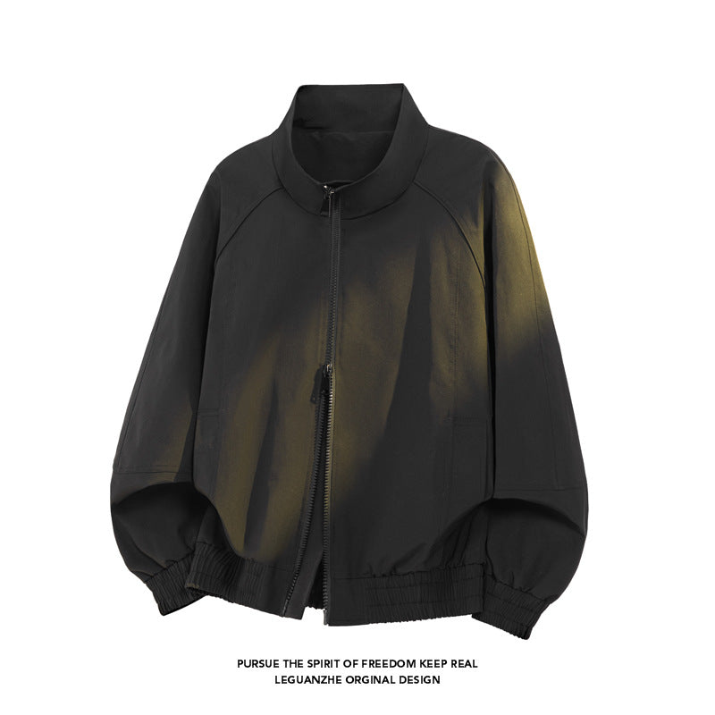 Men's Stand-Up Collar Short Work Jacket