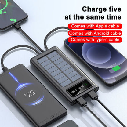 Solar Power Bank 900000mAh Tragbar Externer Batterie Ladegerat Fur Alle Handy DE