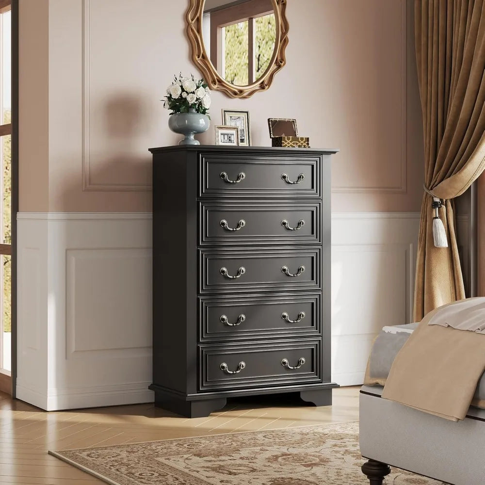 Farmhouse Dresser for Bedroom,Dresser Storage Organizer, Wood Chest of Drawers for Bedroom, for Living Room, Hallway