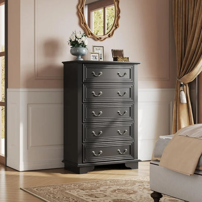 Farmhouse Dresser for Bedroom,Dresser Storage Organizer, Wood Chest of Drawers for Bedroom, for Living Room, Hallway