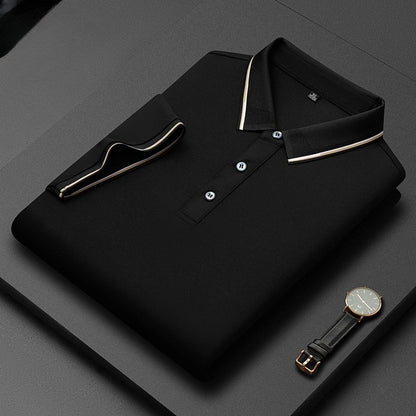 Light Business Silk Men's Short-sleeved T-shirt