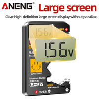 ANENG BT189 Button Cell Battery Tester Power Bank Detectors 9V N D C AA AAA Universal Household LCD Display Battery Tester Tools