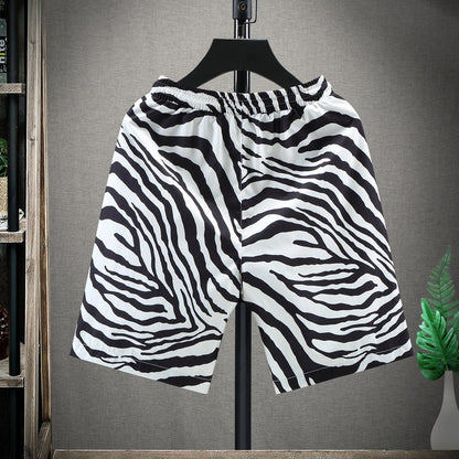 Men's Korean-style Striped Capri Pants