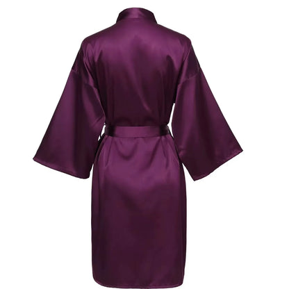 Custom Satin Wedding Bridesmaid Kimono Dressing Gown Bridesmaid Robes Soft Satin & Personalized Wedding/Bachelorette Party Robes