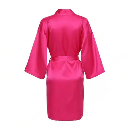 Custom Satin Wedding Bridesmaid Kimono Dressing Gown Bridesmaid Robes Soft Satin & Personalized Wedding/Bachelorette Party Robes