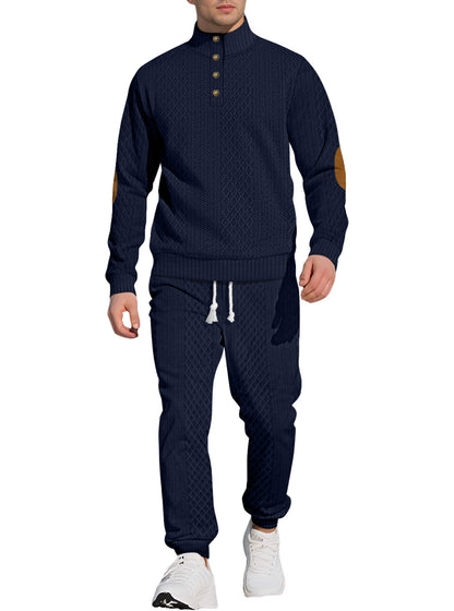 Stand Collar Long Sleeve Trousers Leisure Sports Outdoor Sweater Pants Suit