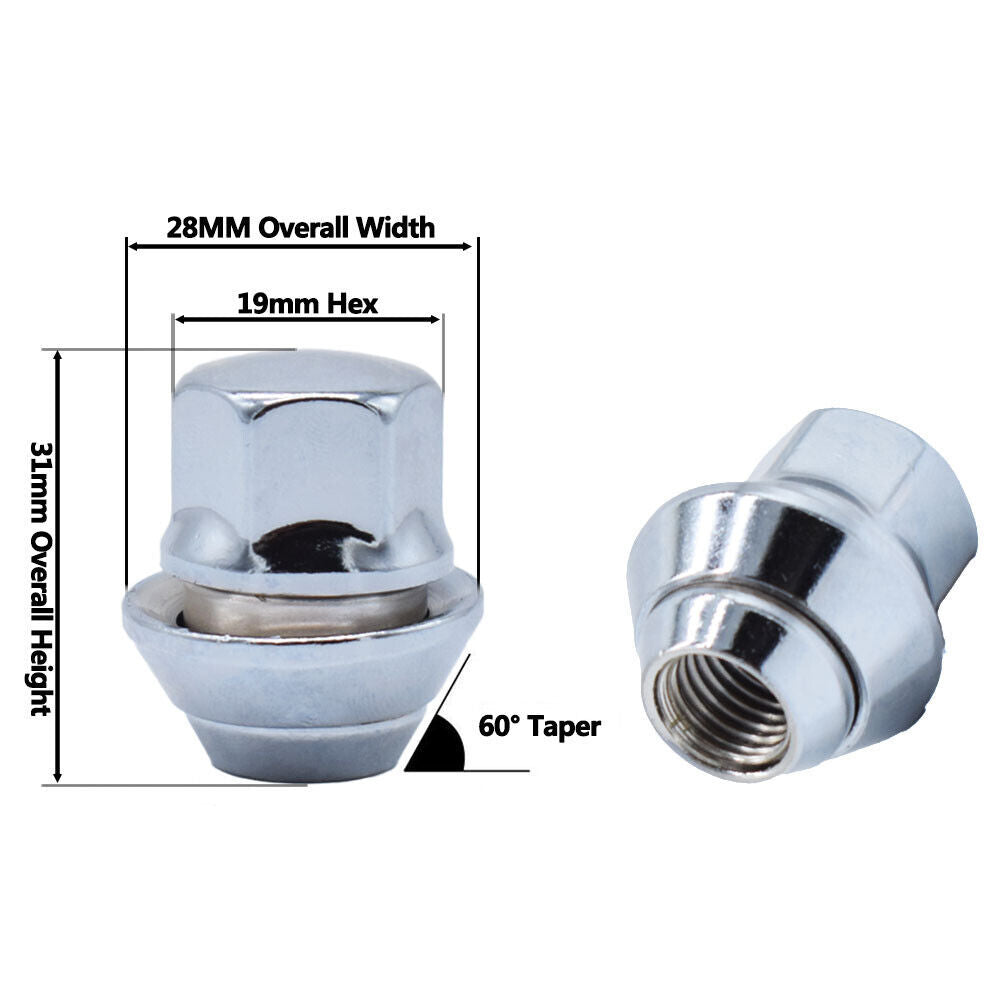 20X Ford Focus  Alloy Wheel Nuts Bolt Lug Stud Tyre Whorl Nuts With Washe