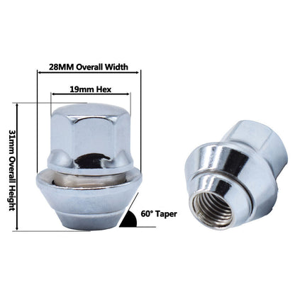 20X Ford Focus  Alloy Wheel Nuts Bolt Lug Stud Tyre Whorl Nuts With Washe