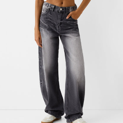 Loose Fashion Personalized Wide-leg Jeans For Women