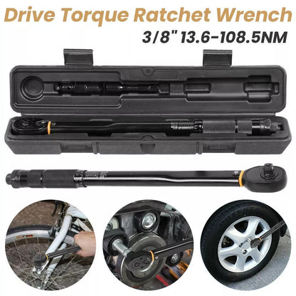 Square Drive Torque Wrench Ratchet 13.6-108.5Nm 10-80Ft-Lb 3 In 1
