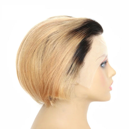 Free Shipping, Cheap Bob Peruvian Straight Human Lace Front Wigs for Black Women-7