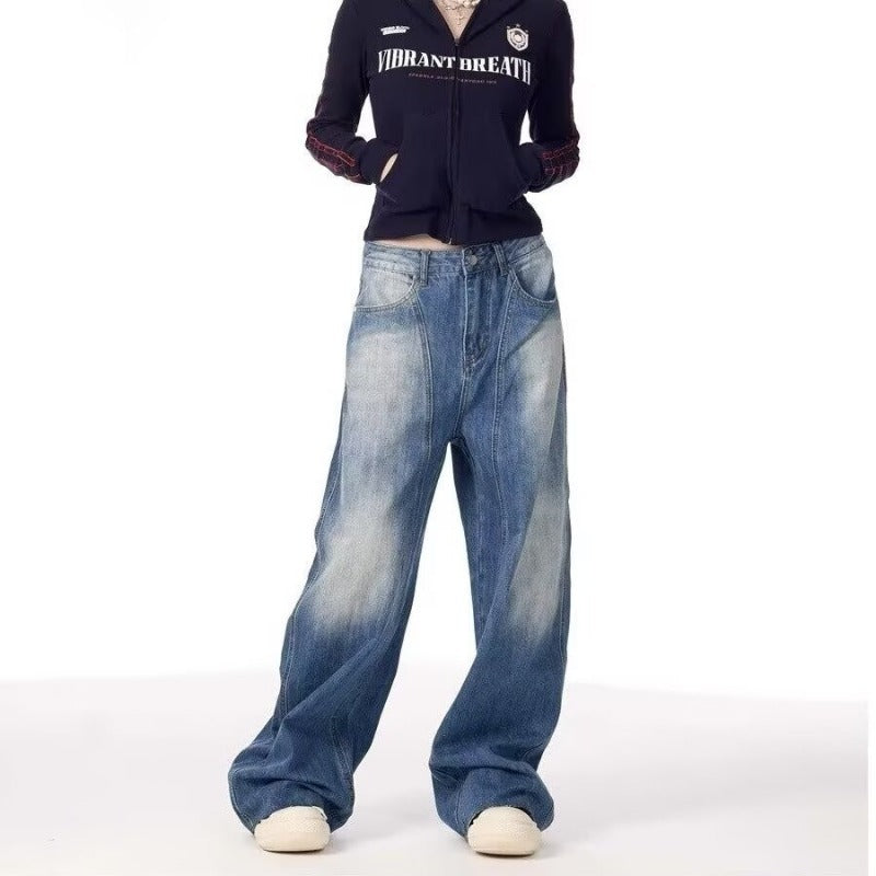 American Retro Wide Leg Loose Matchet Pants