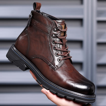 British Style All-matching Work Clothes Ankle Boots Fashion Haulage Motor Leather Boots