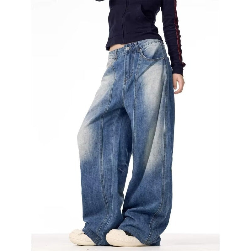 American Retro Wide Leg Loose Matchet Pants