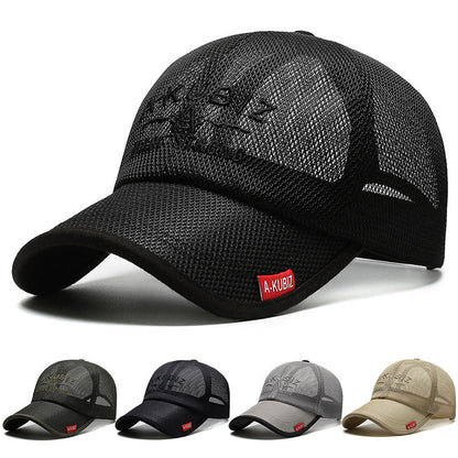 Summer Men's Mesh Breathable Baseball Cap Casual Sun-proof