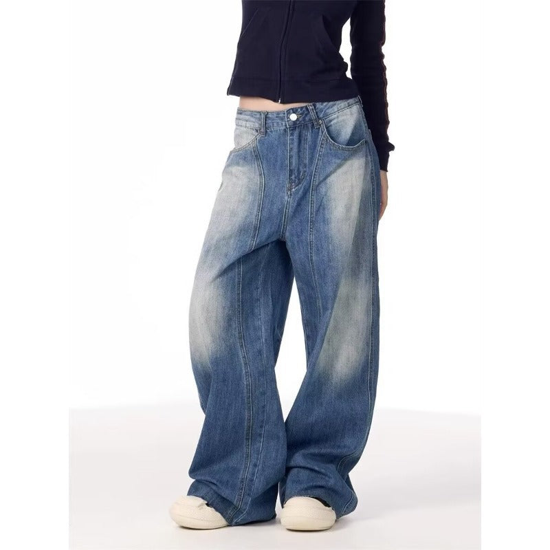 American Retro Wide Leg Loose Matchet Pants