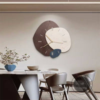 New Chinese Style Dining Room Dining Table Hanging Painting Punch-free Wall Clock