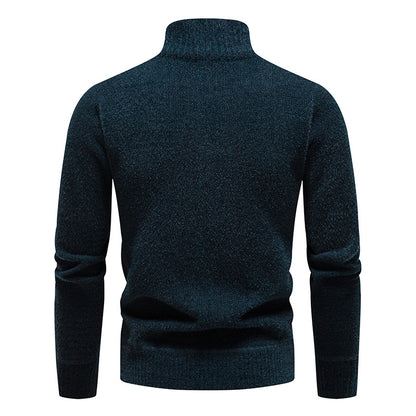 Velvet Stand Collar Thickened Men's Clothing Sweater
