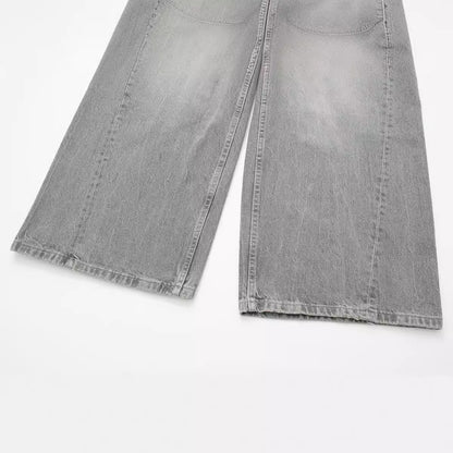 Fashion Low Waist Boxer Wide Leg Jeans
