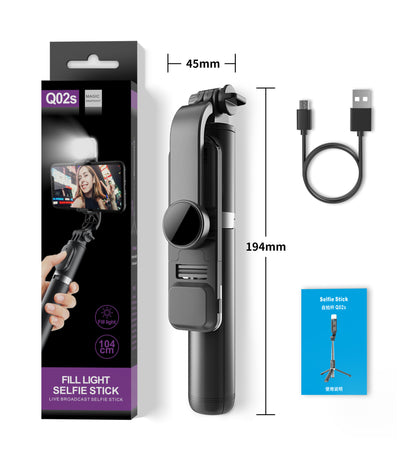 Selfie Stick Tripod Portable And Retractable Bluetooth