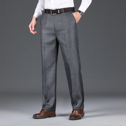 Men's Casual Pants Loose Straight Business Trousers