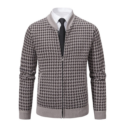 Men's Sweater Coat Cardigan Long Sleeve Knitted Thickened Warm
