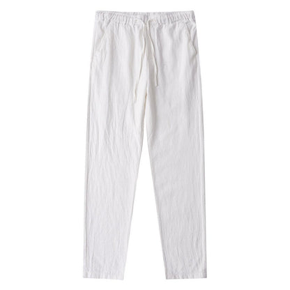 Men's Loose Casual Drawstring Straight-leg Trousers
